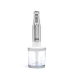 ⁦خلاط يدوي تانك مع وعاء قياس وخلط سعة 600 مل، مفرمه سعة 500 مل، مضرب خفق، نظام تحكم 6 سرعات + تربو، 1200 وات، أبيض ، CM-6004 ، ضمان عامين⁩ - الصورة ⁦3⁩