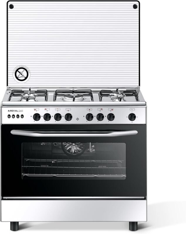 بوتجاز رويال بمروحة توزيع أرو، فضي 90 سم