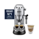De’Longhi Dedica Style Manual Espresso Coffee Machine, 1300 Watt, 15 Bar, Silver - EC685.M