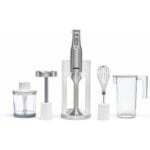 Tank Hand Blender – 600W – With 600ml Measuring Cup & 500ml Chopper – 5 Speeds + Turbo – Stainless Steel Shaft – White – Model CM-6004-1 – 2 Years Warranty