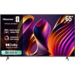 Hisense 65 Inch QLED 4K VIDAA Smart TV, Dolby Vision IQ, 144Hz Game Mode Pro, Built-in Subwoofer, Voice Control, Black - 65Q7N