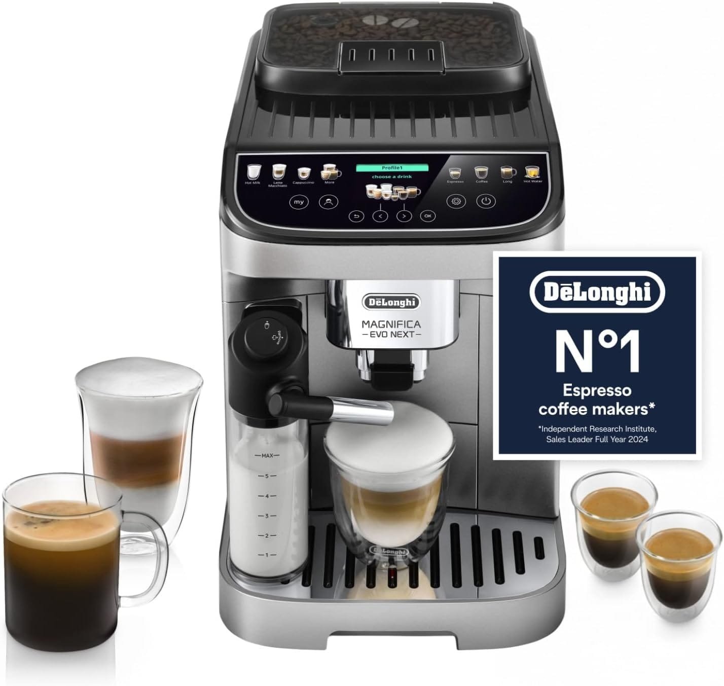 61ROWj090jL._AC_SL1500_ De'Longhi Magnifica Bean To Cup Coffee Machine ECAM310.80.SB( Raya Warranty ) - الصورة 1