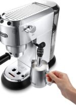 De’Longhi Dedica Style Manual Espresso Coffee Machine, 1300 Watt, 15 Bar, Silver - EC685.M - Image 2