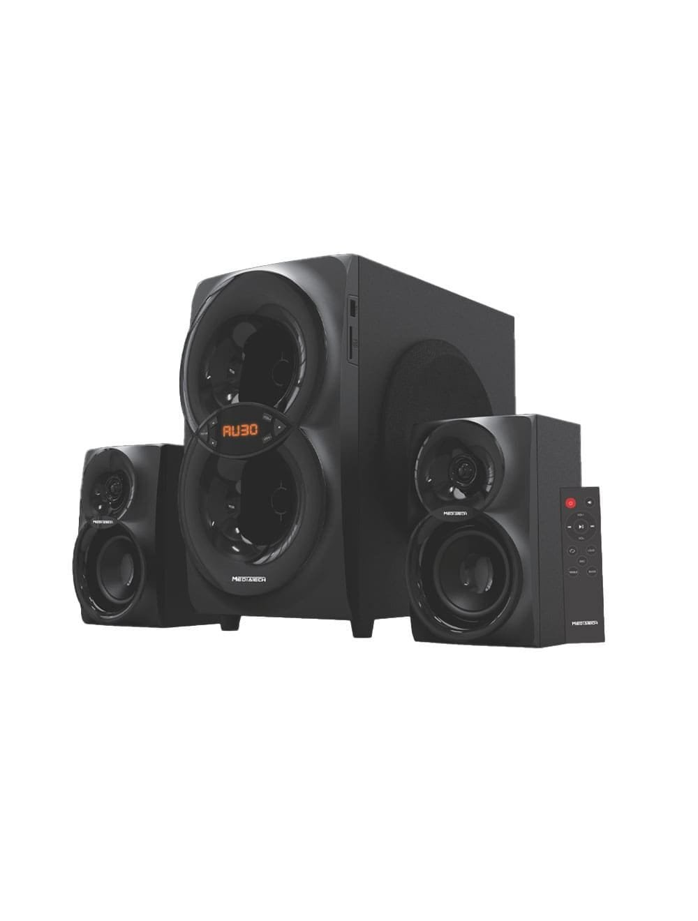 sp465-1-min Mediatech Mt-838 Bluetooth Subwoofer, 30 Watt, Remote Control - Black - Image 1