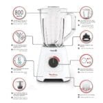 Moulinex Blendfroce Blender, 800 Watt, 2 Liters, XL Chopper - LM42X2EG - Image 6